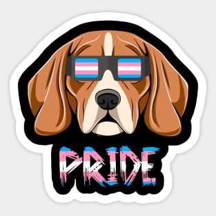 Beagles Transgender Flag Lgbt Sticker